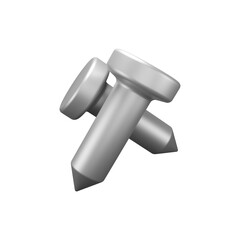 Sharp Tip Nails 3D Perspective Illustration