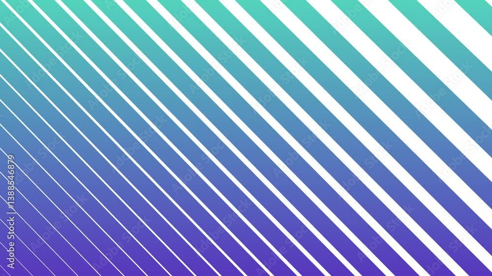 Poster a moving background of colorful stripes in shades of tones of blue the stripes are thin and arranged