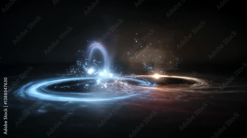 Aufkleber mysterious quasar in deep space reveals cosmic dynamics generative ai
