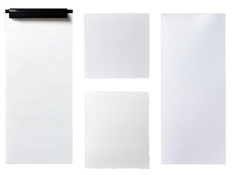 Detailed White Paper Textures Isolated On Black Background Illustration
