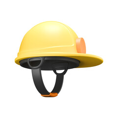 Rear View Yellow Safety Helmet Icon