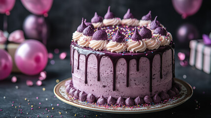 Elegant Purple Cake #26