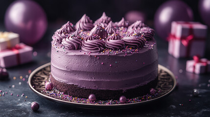 Elegant Purple Cake #25