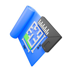 Horizontal Blueprint Design Icon