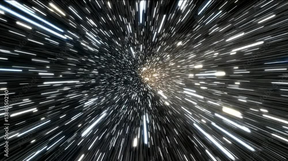 Poster experience intense hyperspace jump during an interstellar voyage generative ai