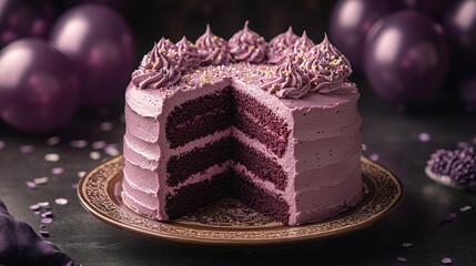 Elegant Purple Cake #17