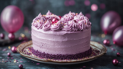 Elegant Purple Cake #15