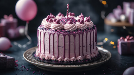 Elegant Purple Cake #12