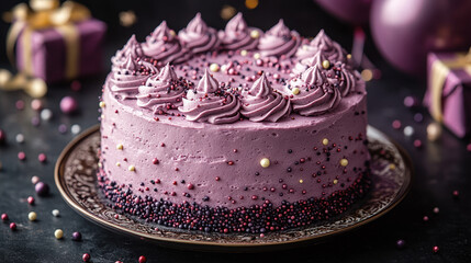 Elegant Purple Cake #11