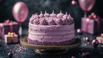 Elegant Purple Cake #5