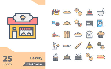 Bakery Filled Color Icons