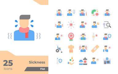 Sickness Flat Icons