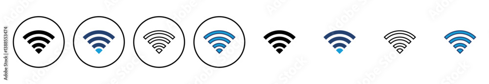 Aufkleber wifi icon vector. signal vector icon. wireless icon vector