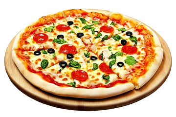 Delicious Pizza Photo with Pepperoni Cheese and Fresh Ingredients