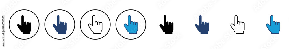 Poster hand click icon vector. pointer icon vector. hand cursor icon vector
