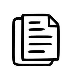Document Icon - Outline Style