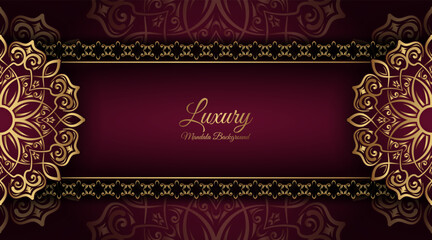 luxury background, with golden mandala