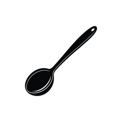  Serving spoon silhouette vector illustration