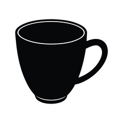 Tea cup silhouette vector illustration