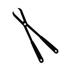 Tongs' silhouette vector illustration icon