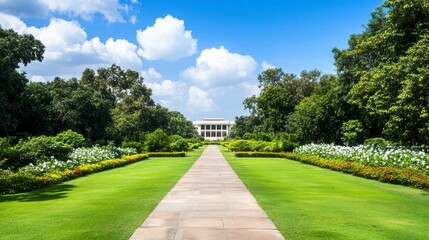 Fototapeta premium Scenic Garden Pathway View