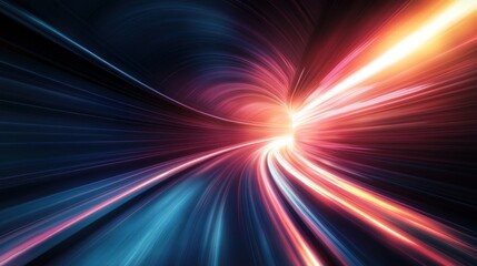 Abstract Speed Tunnel: A Journey Through Light and Color