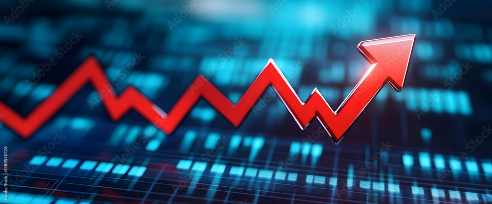 Aufkleber dynamic upward trend graph representing growth and success in business metrics. visualization of ana