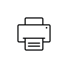 Printer line icon. Print icon symbol vector