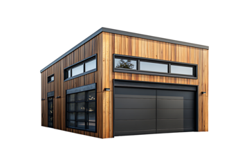 Garage architecture building outdoors isolated on transparent background
