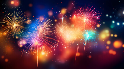 Fototapeta premium fireworks in the night