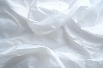 Obraz premium Textured white paper background with crumpled folds, perfect for design projects, presentations, and creative applications.