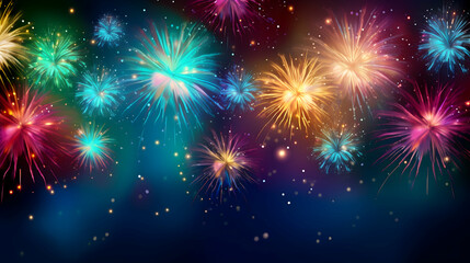 colorful fireworks background
