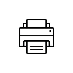 Printer line icon. Print icon symbol vector