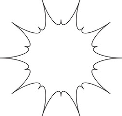 シンプルな吹き出しギザギザ　ベクター素材	