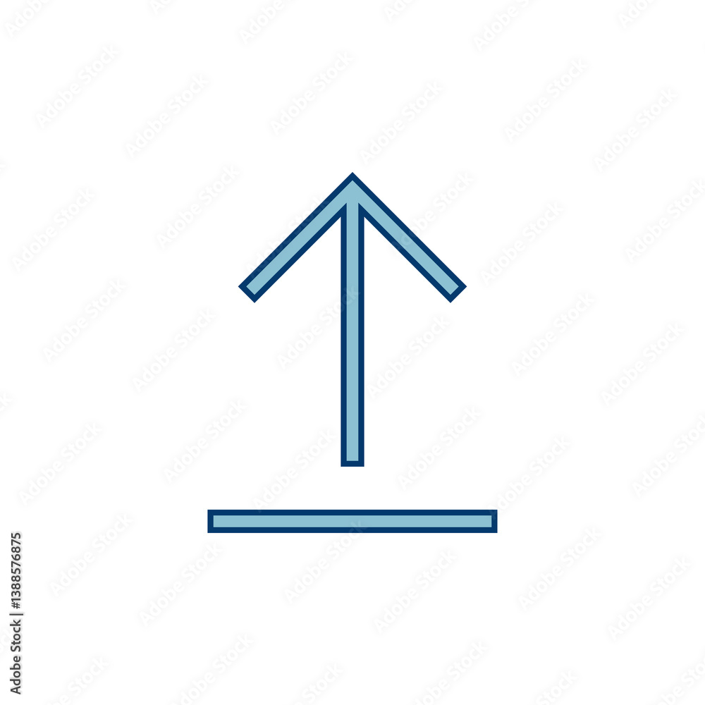Poster upload icon vector isolated on white background. upload sign icon. upload button. load symbol.