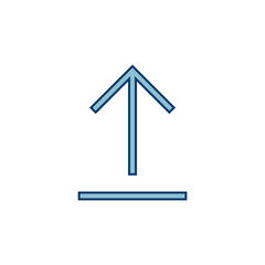 Upload icon vector isolated on white background. Upload sign icon. Upload button. Load symbol.