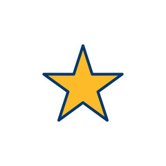 Star Icon vector isolated on white background. Star vector icon. Rating symbol
