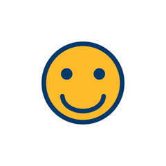 Smile icon vector isolated on white background. Smile vector icon. Emoticon Icon vector. Emoji