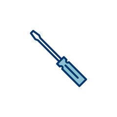 Fototapeta premium Screwdriver icon vector isolated on white background. Screwdriver vector icon