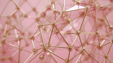 Abstract depiction of a complex interconnected network structure illustration