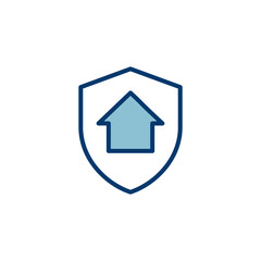 Home insurance icon vector isolated on white background. home protection icon