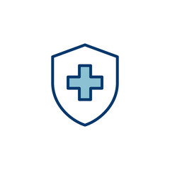 Fototapeta premium Health insurance icon vector isolated on white background. Insurance health document icon