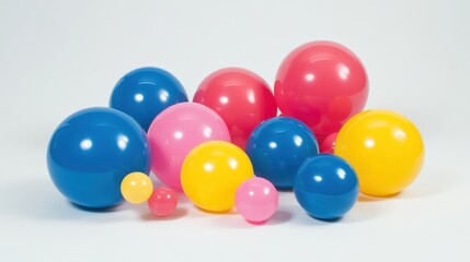 Obraz premium Colorful Assortment of Round Balls in Vibrant Primary Colors