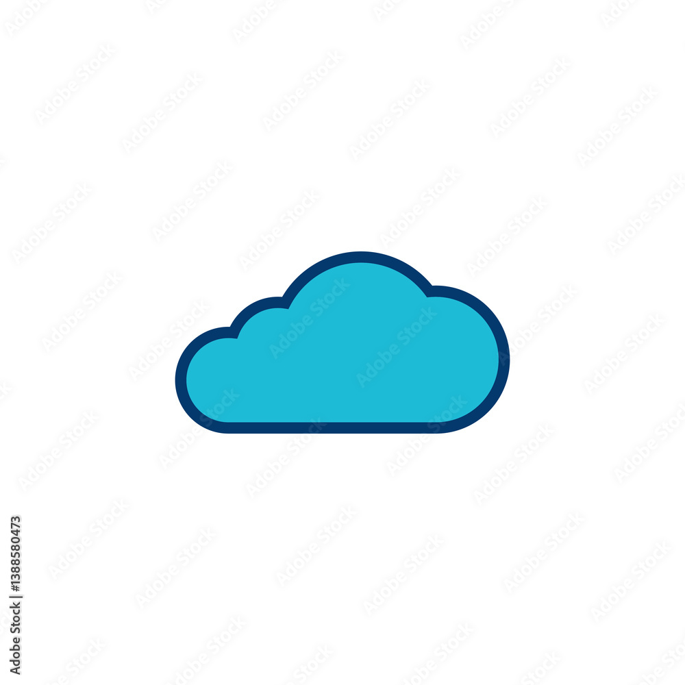 Poster cloud icon vector isolated on white background. cloud computing icon