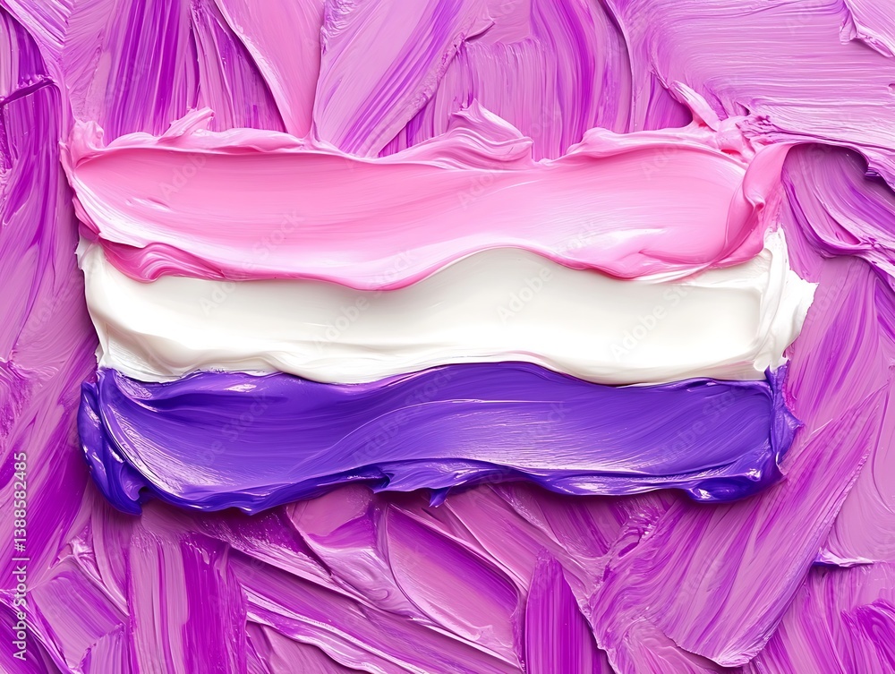 Poster striking paint strokes creating an expressive colorful surface design