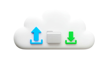  Upload Download and Folder Management for Digital Data Online Sync and Network Services Modern Technology Concept