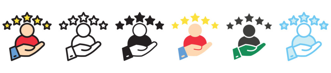 Loyalty multi style, mini illustration icon set. outline, flat, glyph, line color, UI, UX, app and web, digital or print. vector EPS 10 related to payment service, economy, ecommerce, market