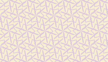 Pattern with polygonal geometric elements. Vector illustration. Template for wallpaper, interior design, decoration, scrapbooking page. Purple light orange color. seamless