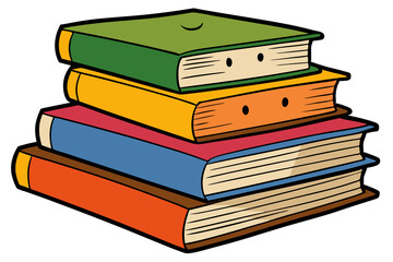 Stacked books in various hues, showcasing the diversity of literature and knowledge on World Book and Copyright Day