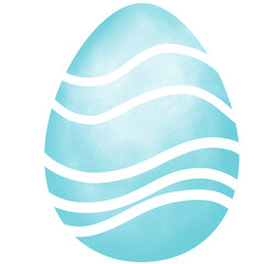 blue easter egg with striped